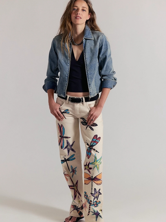 We The Free Denim - We The Free Tennessee Low-Rise Illusions Jeans-Draggonfly.